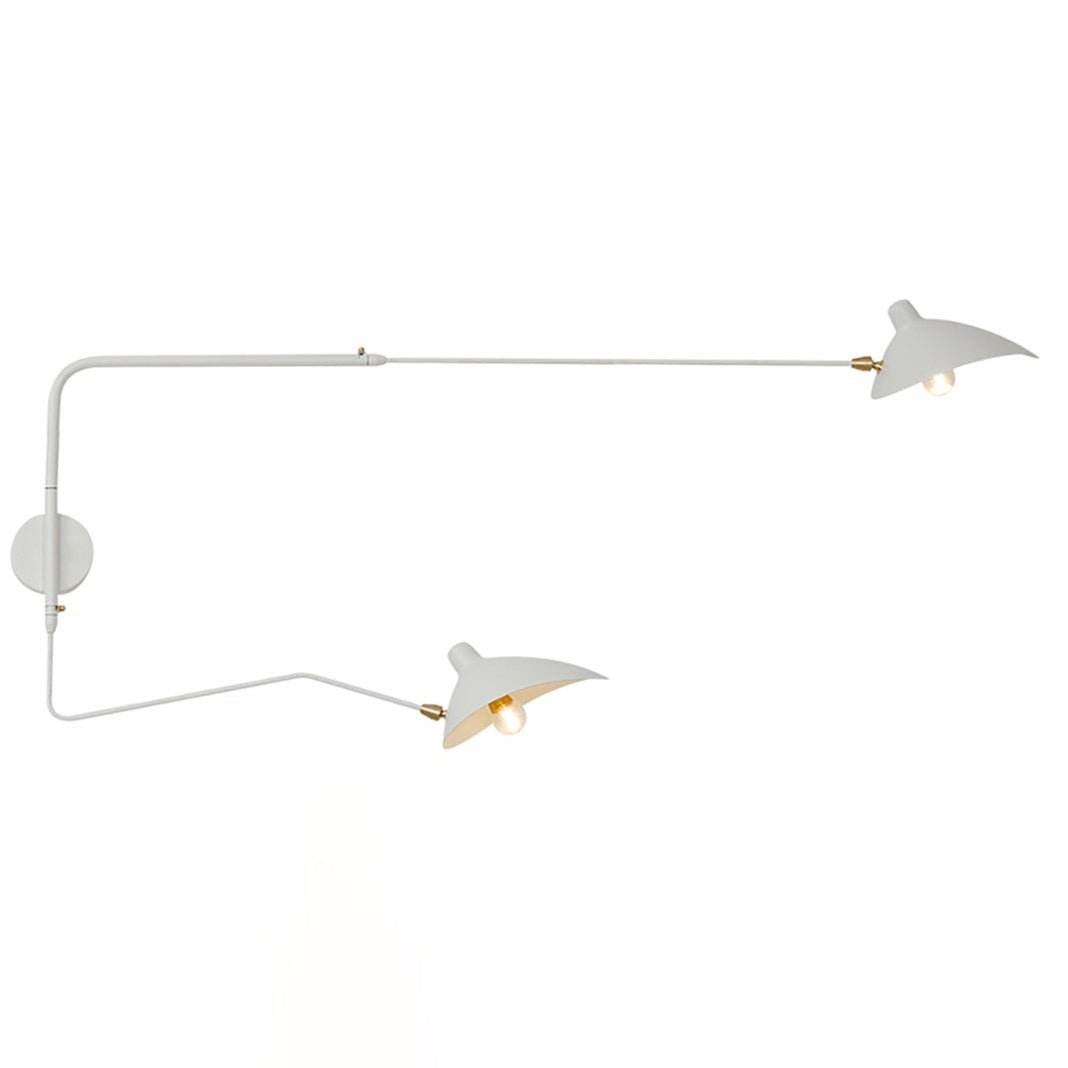 Serge Mouille Inspired Wall Lamp | Adjustable Arm Wall Light | E26/E27 Modern Sculptural Lighting | Indoor Designer Fixture