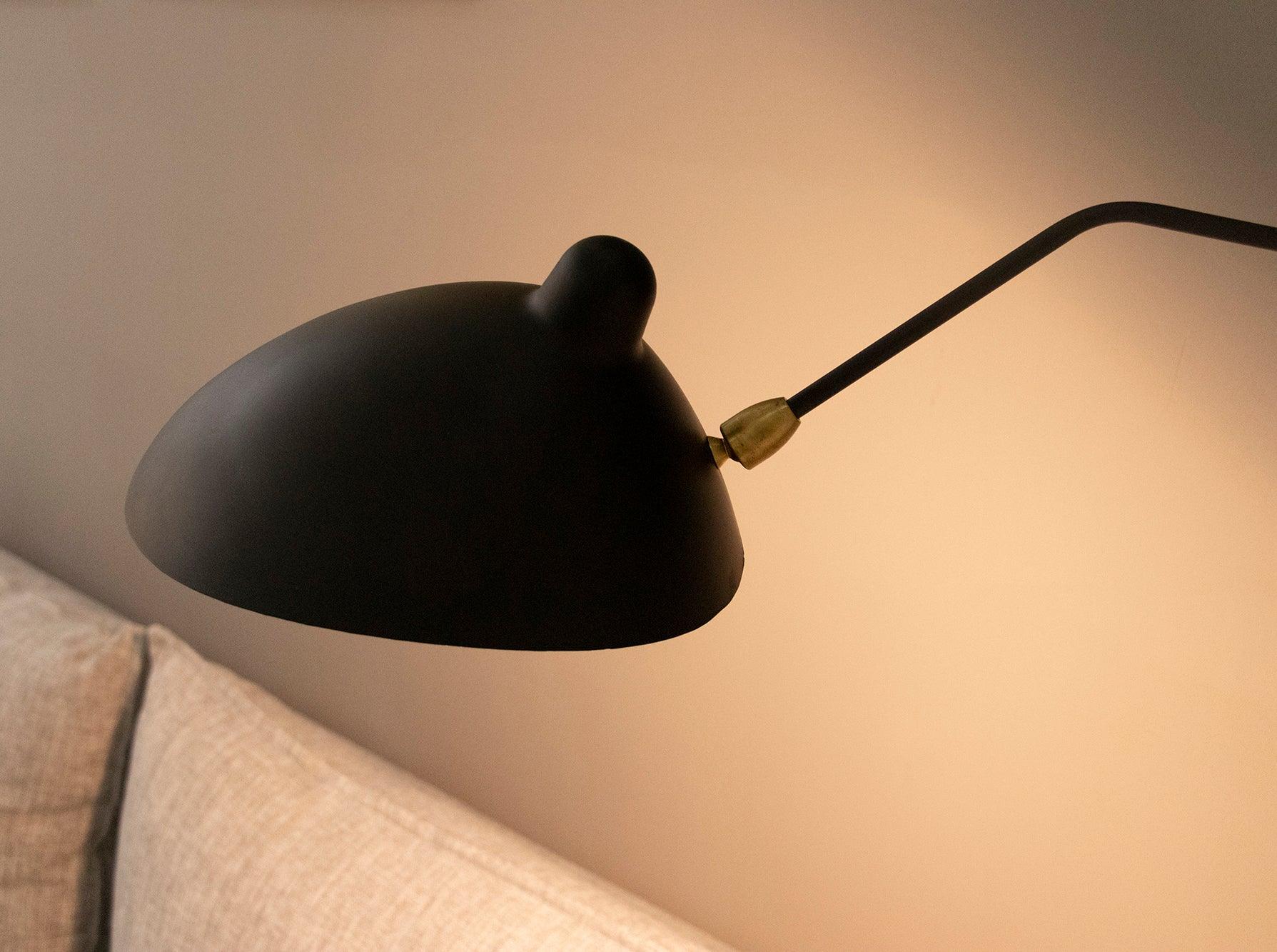 Serge Mouille Inspired Wall Lamp | Adjustable Arm Wall Light | E26/E27 Modern Sculptural Lighting | Indoor Designer Fixture