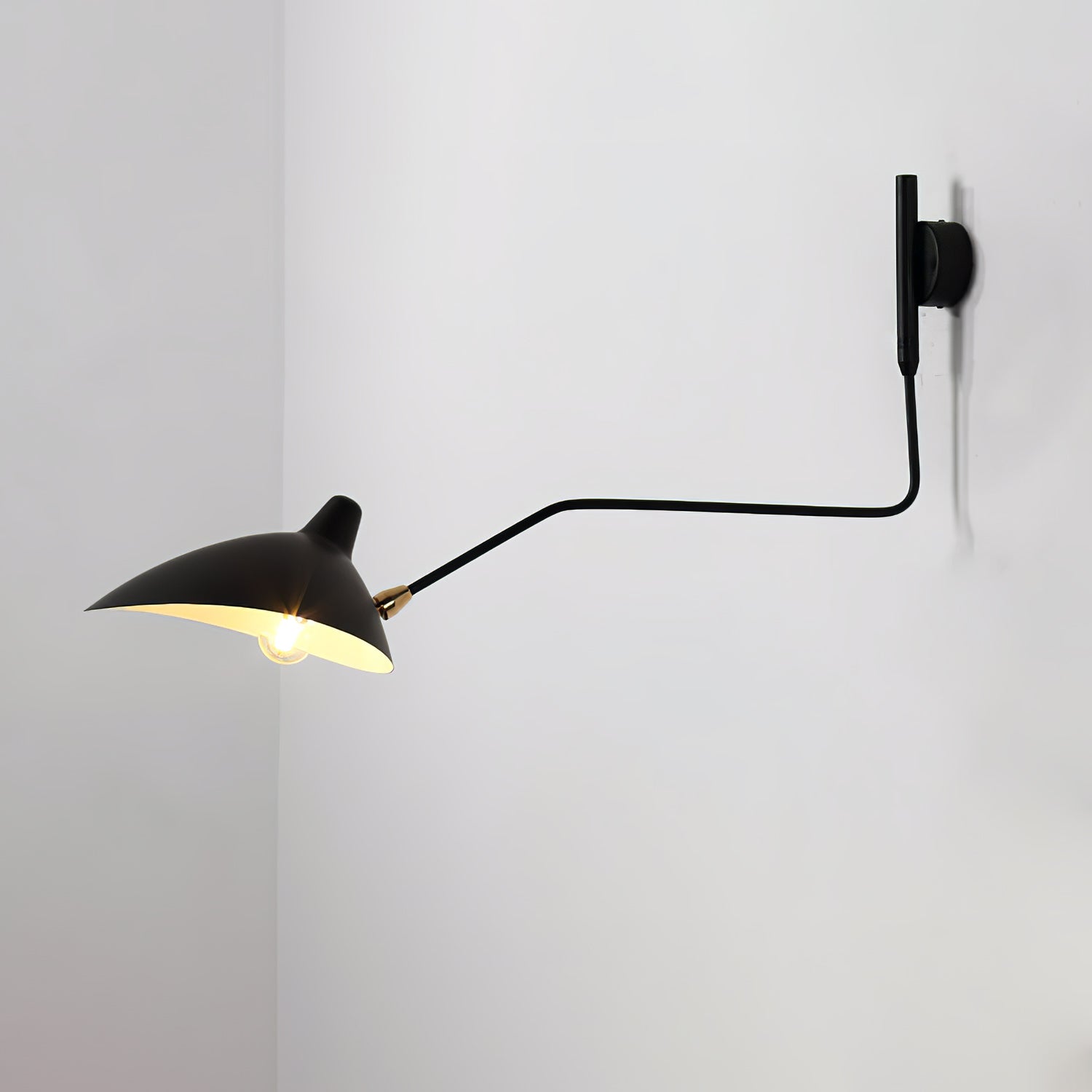Serge Mouille Inspired Wall Lamp | Adjustable Arm Wall Light | E26/E27 Modern Sculptural Lighting | Indoor Designer Fixture