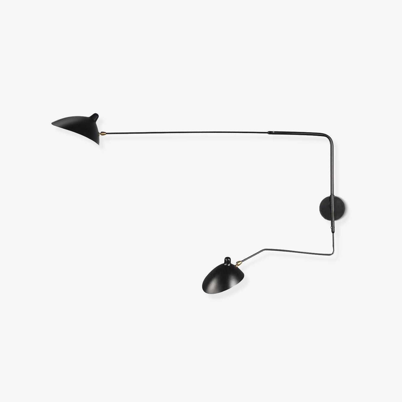 Serge Mouille Inspired Wall Lamp | Adjustable Arm Wall Light | E26/E27 Modern Sculptural Lighting | Indoor Designer Fixture