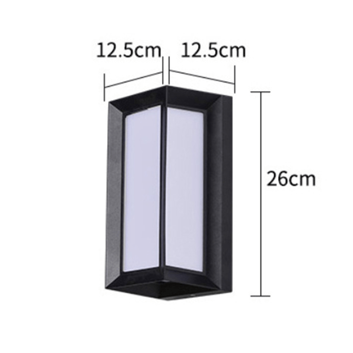 Black and White Outdoor Wall Lamp | Modern Classic LED Light | Acrylic & Aluminum | Path Porch Deck Lighting