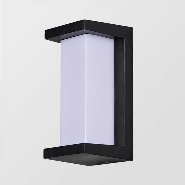 Black and White Outdoor Wall Lamp | Modern Classic LED Light | Acrylic & Aluminum | Path Porch Deck Lighting