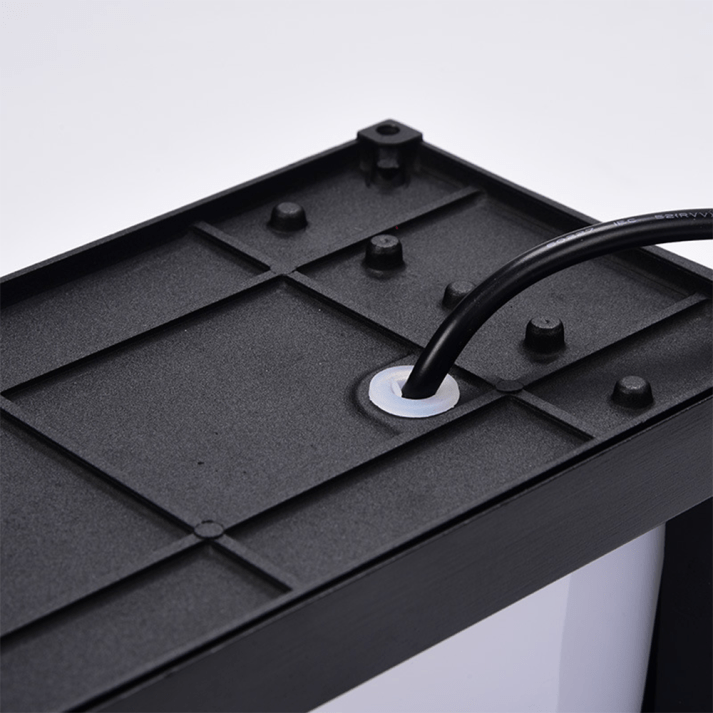 Black and White Outdoor Wall Lamp | Modern Classic LED Light | Acrylic & Aluminum | Path Porch Deck Lighting