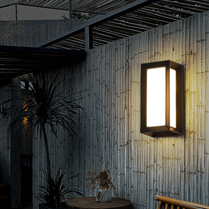Black and White Outdoor Wall Lamp | Modern Classic LED Light | Acrylic & Aluminum | Path Porch Deck Lighting