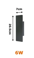 Waterproof LED Strip Wall Lamp | IP65 Aluminum Outdoor Light | Modern Minimalist Wall Lighting | Indoor & Exterior Accent Fixture
