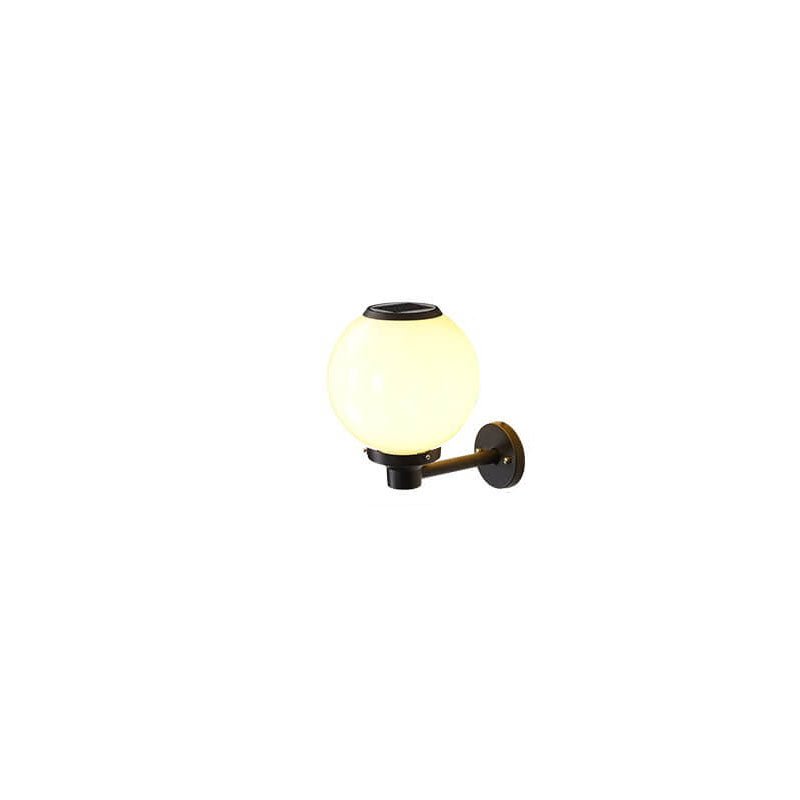 Waterproof Solar Wall Lamp Outdoor | LED Globe Wall Light | Solar-Powered Exterior Lighting | Garden & Entrance Security Lamp