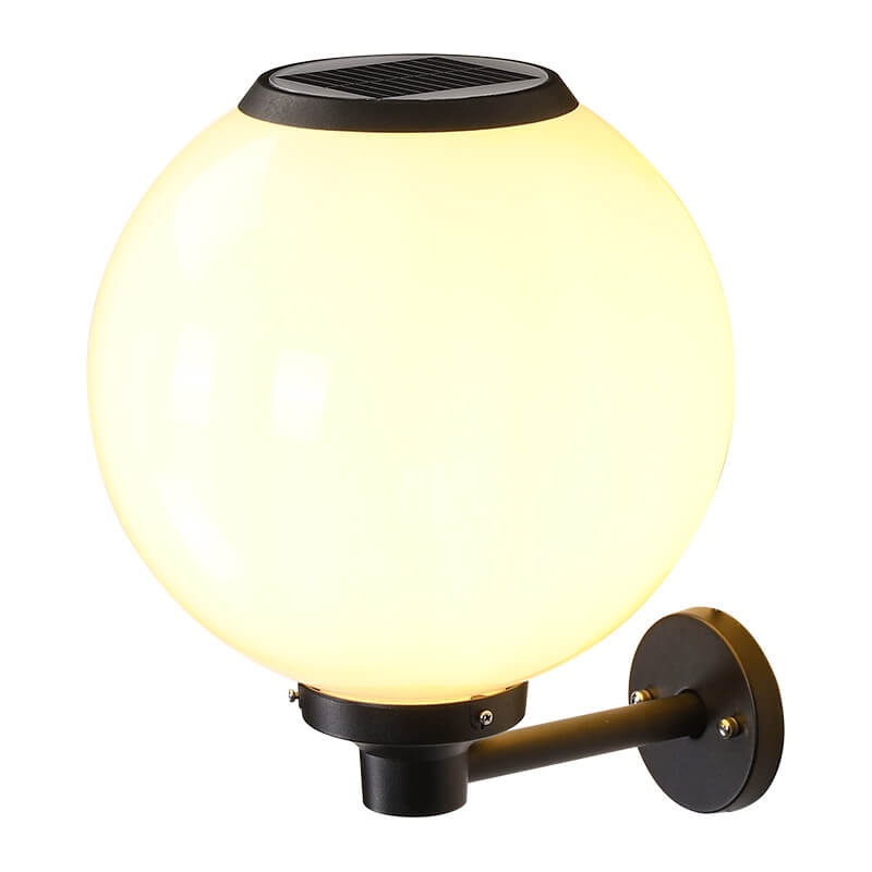 Waterproof Solar Wall Lamp Outdoor | LED Globe Wall Light | Solar-Powered Exterior Lighting | Garden & Entrance Security Lamp