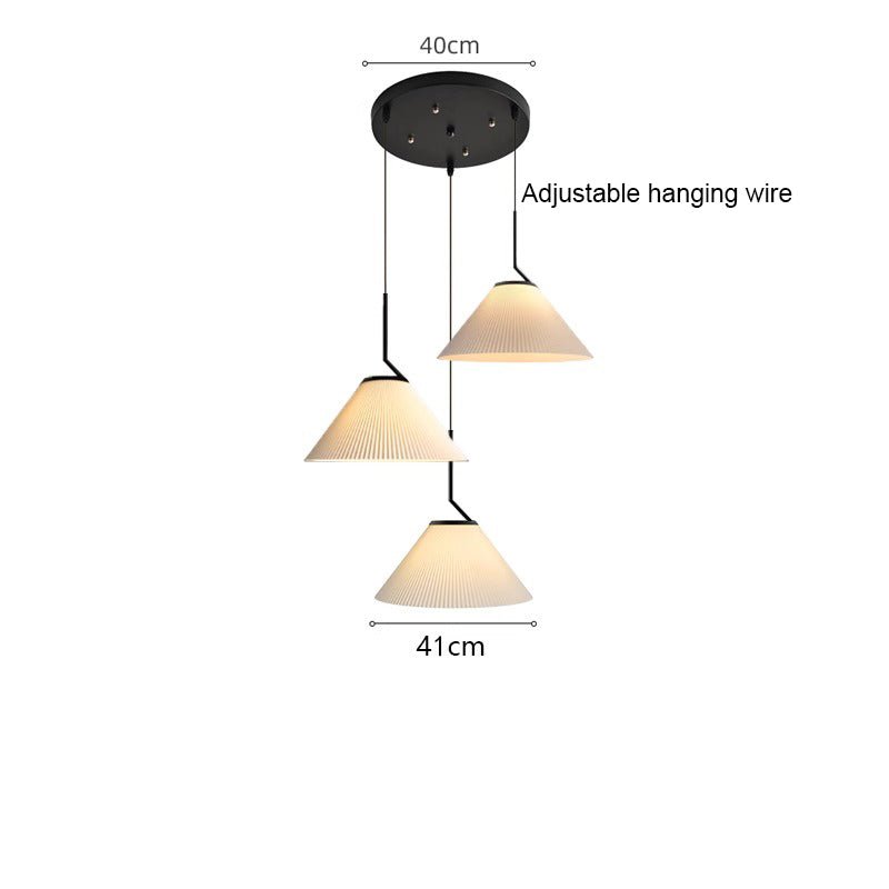 Nordic Pleated Cream Pendant Lamp