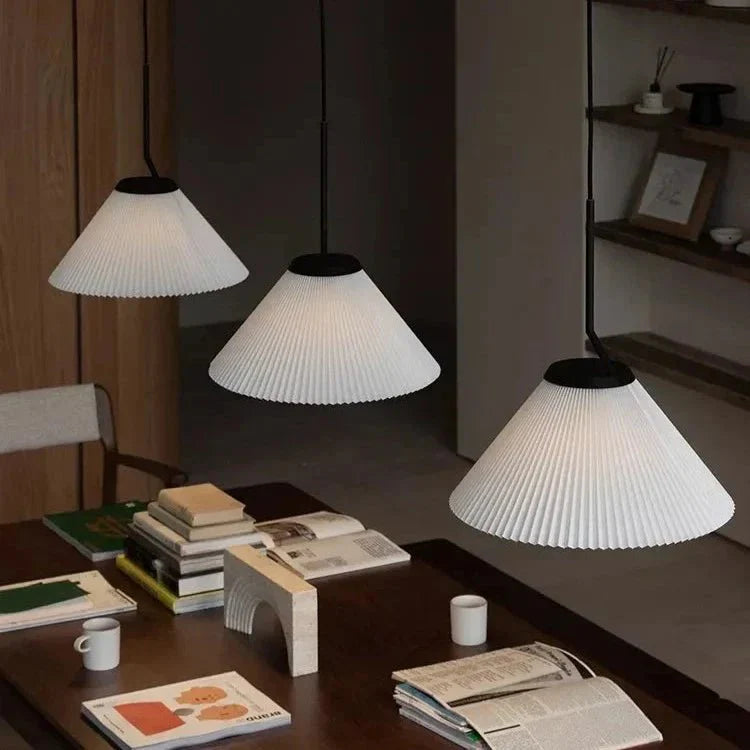 Nordic Pleated Cream Pendant Lamp