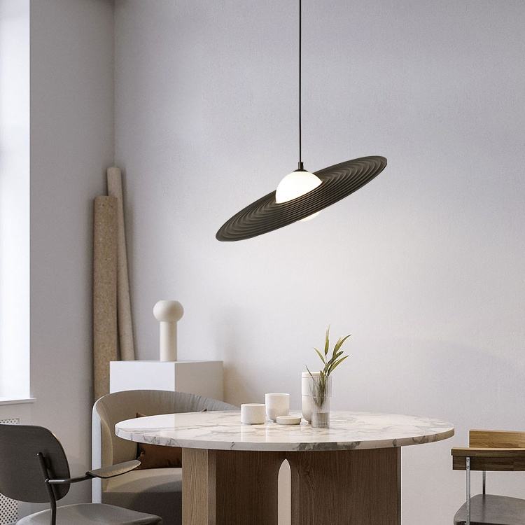 Postmodern Pendant Lamp Flying Saucer Ceiling Light | Minimalist PE Shade Design | G9 Lighting | Bedroom Dining Interior Fixture
