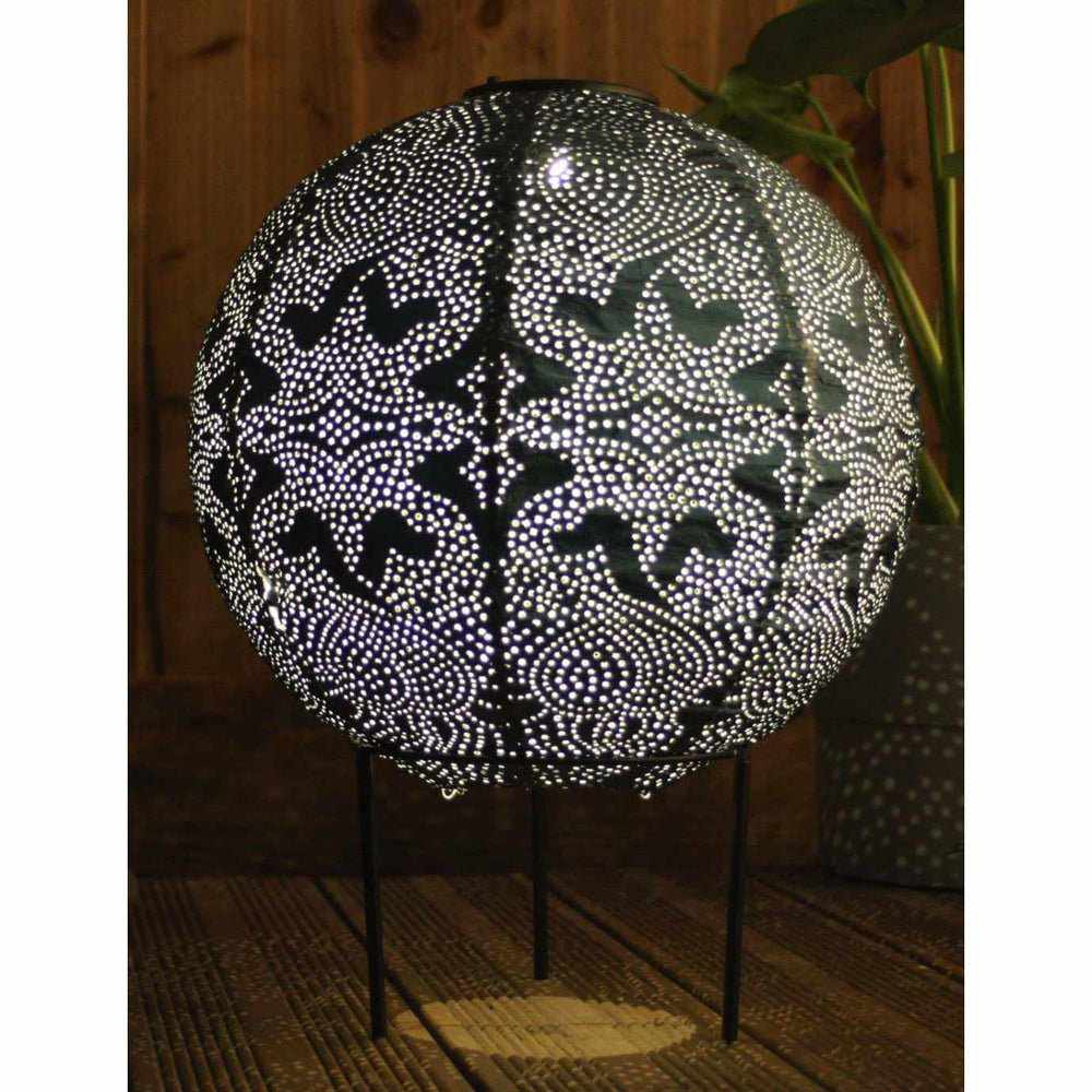 Solar Lantern Globe DesignSolar Lantern Globe Outdoor Light Marrakech Design | Decorative Hanging Garden Lamp | Tyvek & Metal | Automatic Dusk to Dawn Lighting