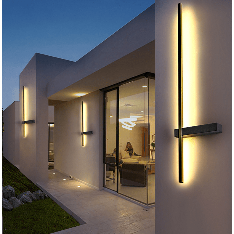 Outdoor Pillar Wall Light LED Modern Column Lamp | IP65 Waterproof Garden Lighting | 12W 18W 24W | Pathway Patio Entrance Light