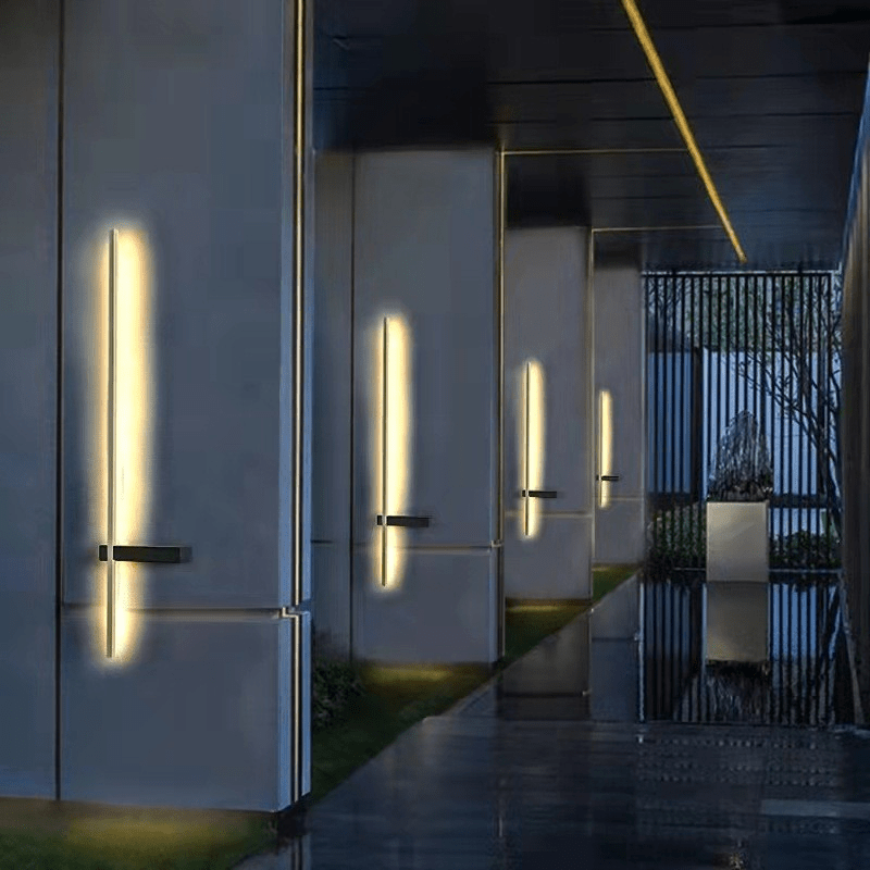 Outdoor Pillar Wall Light LED Modern Column Lamp | IP65 Waterproof Garden Lighting | 12W 18W 24W | Pathway Patio Entrance Light