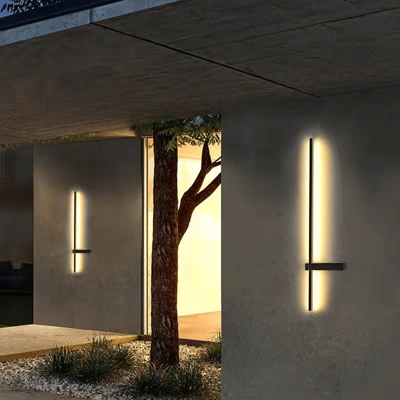 Outdoor Pillar Wall Light LED Modern Column Lamp | IP65 Waterproof Garden Lighting | 12W 18W 24W | Pathway Patio Entrance Light