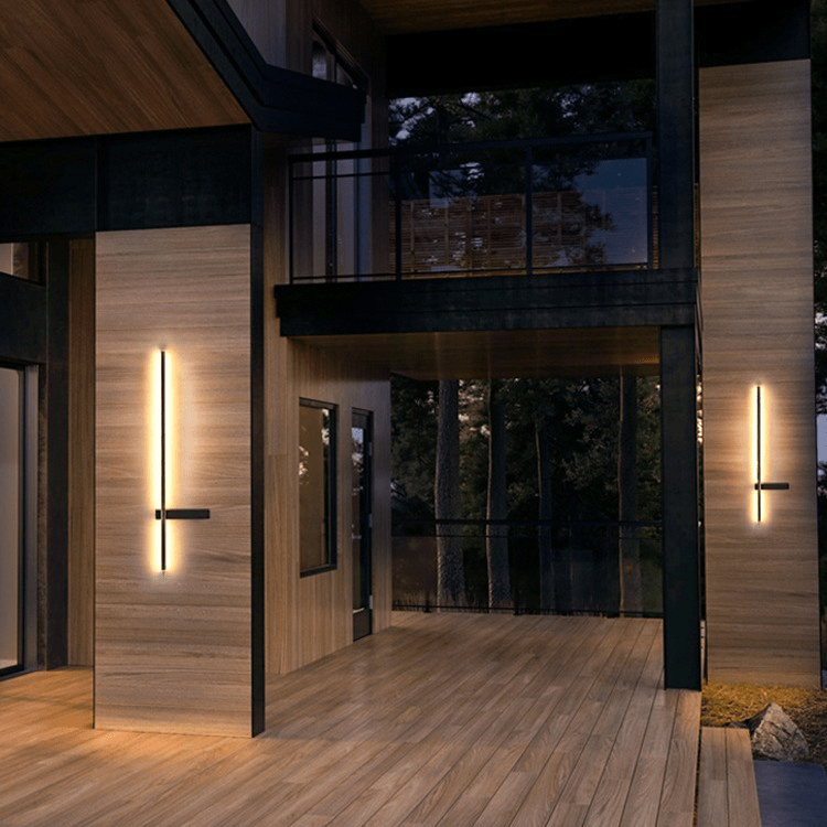 Outdoor Pillar Wall Light LED Modern Column Lamp | IP65 Waterproof Garden Lighting | 12W 18W 24W | Pathway Patio Entrance Light