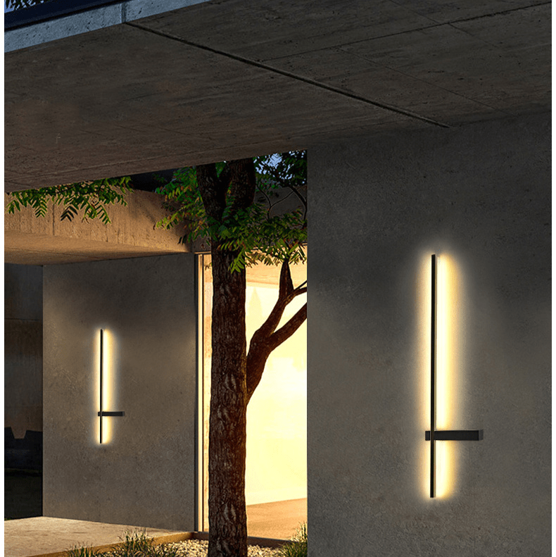 Outdoor Pillar Wall Light LED Modern Column Lamp | IP65 Waterproof Garden Lighting | 12W 18W 24W | Pathway Patio Entrance Light