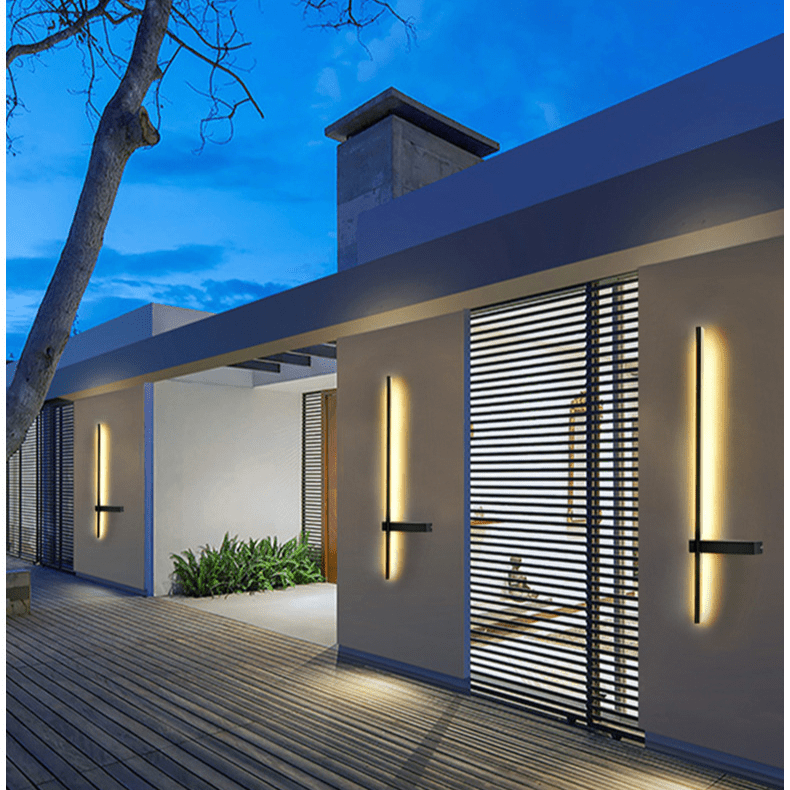 Outdoor Pillar Wall Light LED Modern Column Lamp | IP65 Waterproof Garden Lighting | 12W 18W 24W | Pathway Patio Entrance Light