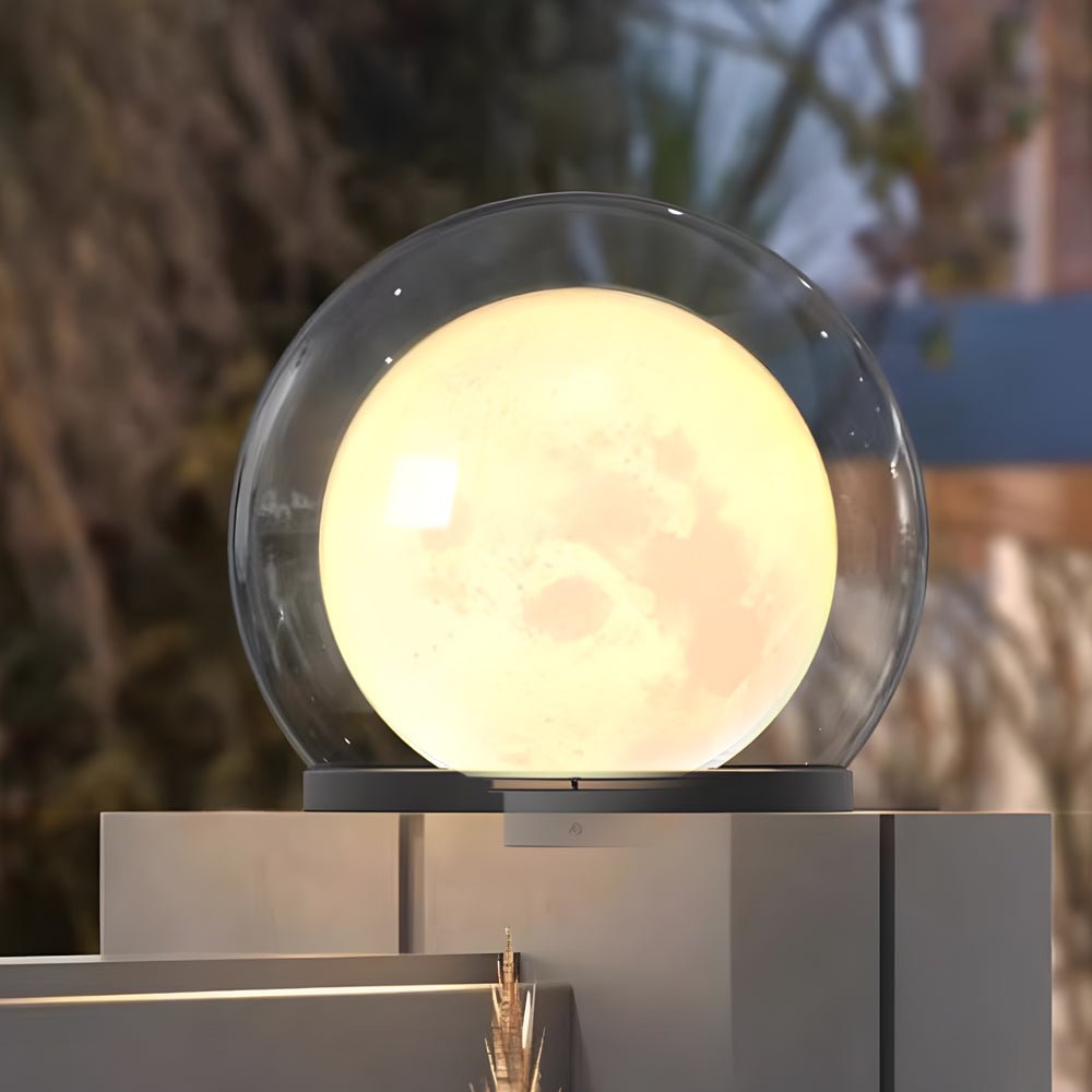 Outdoor Pillar Lamp Modern Moonlight Garden Light | IP65 Waterproof Stainless Steel Acrylic | E27 LED Wired Solar Option
