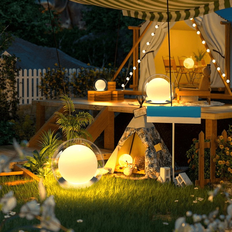 Outdoor Pillar Lamp Modern Moonlight Garden Light | IP65 Waterproof Stainless Steel Acrylic | E27 LED Wired Solar Option