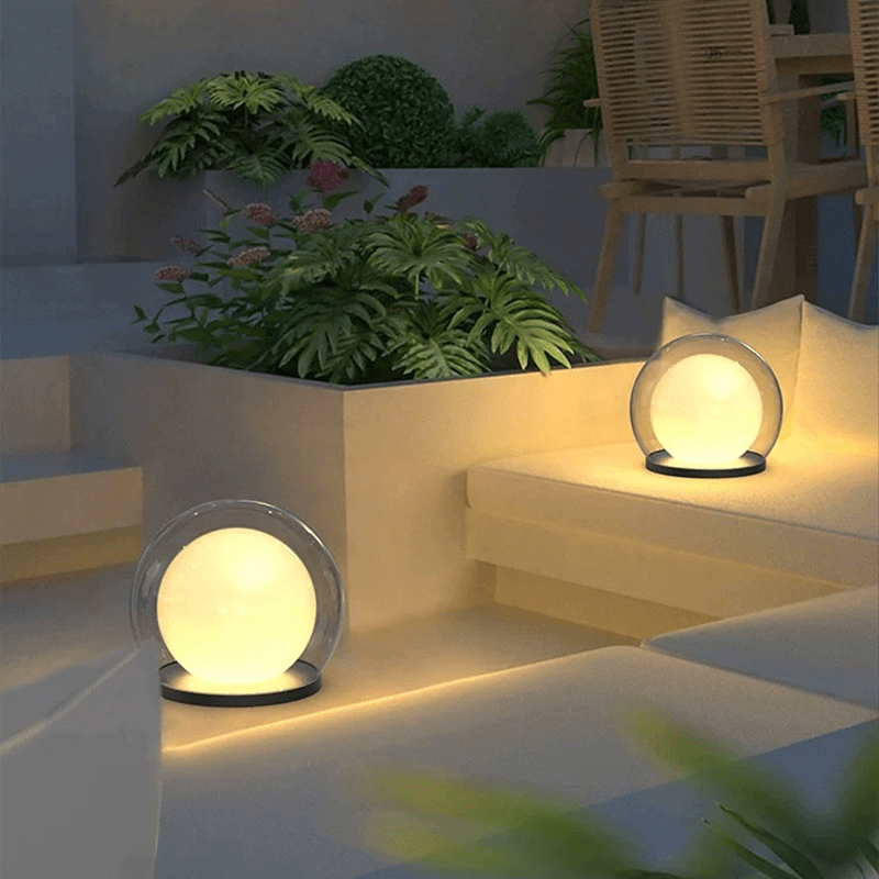 Outdoor Pillar Lamp Modern Moonlight Garden Light | IP65 Waterproof Stainless Steel Acrylic | E27 LED Wired Solar Option