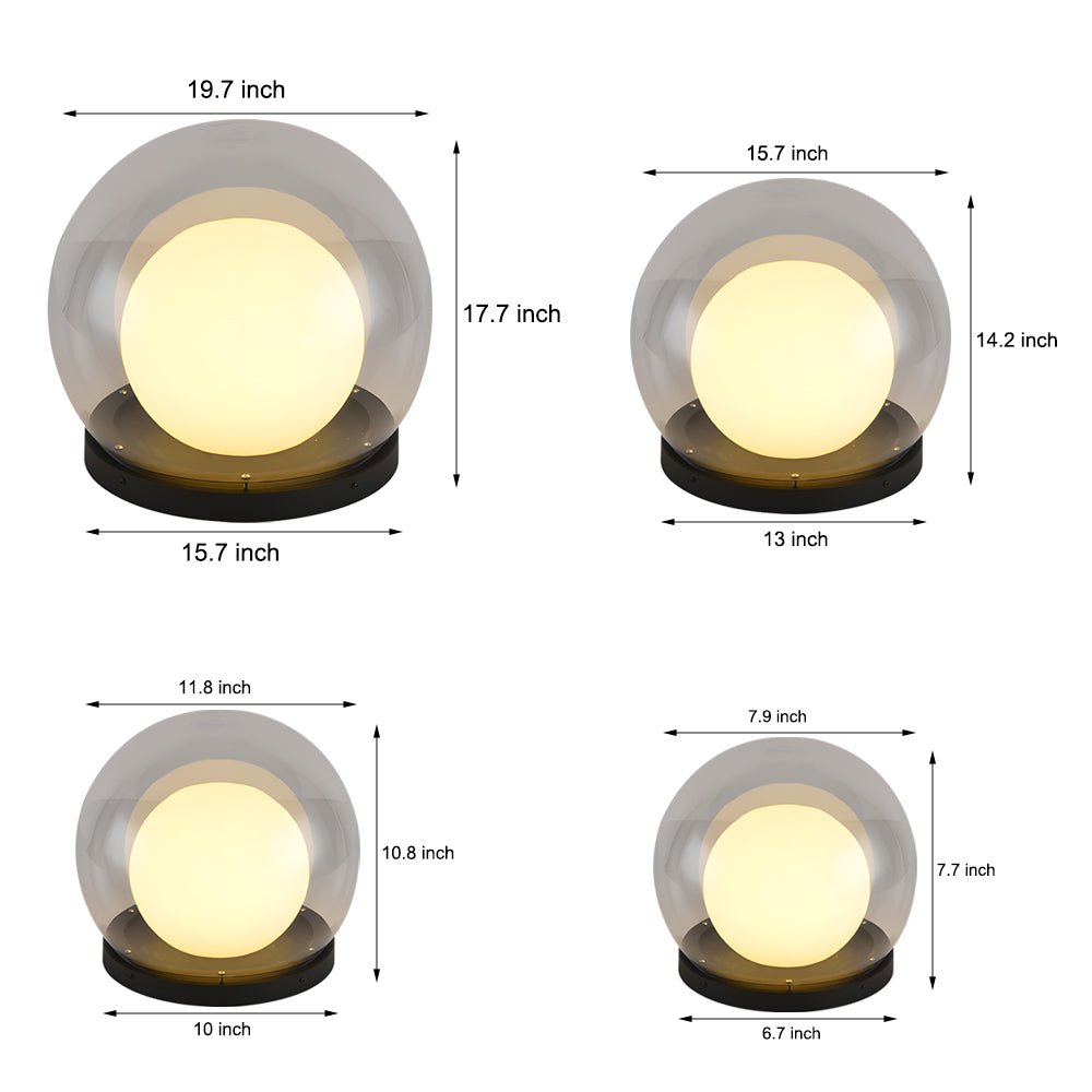 Outdoor Pillar Lamp Modern Moonlight Garden Light | IP65 Waterproof Stainless Steel Acrylic | E27 LED Wired Solar Option