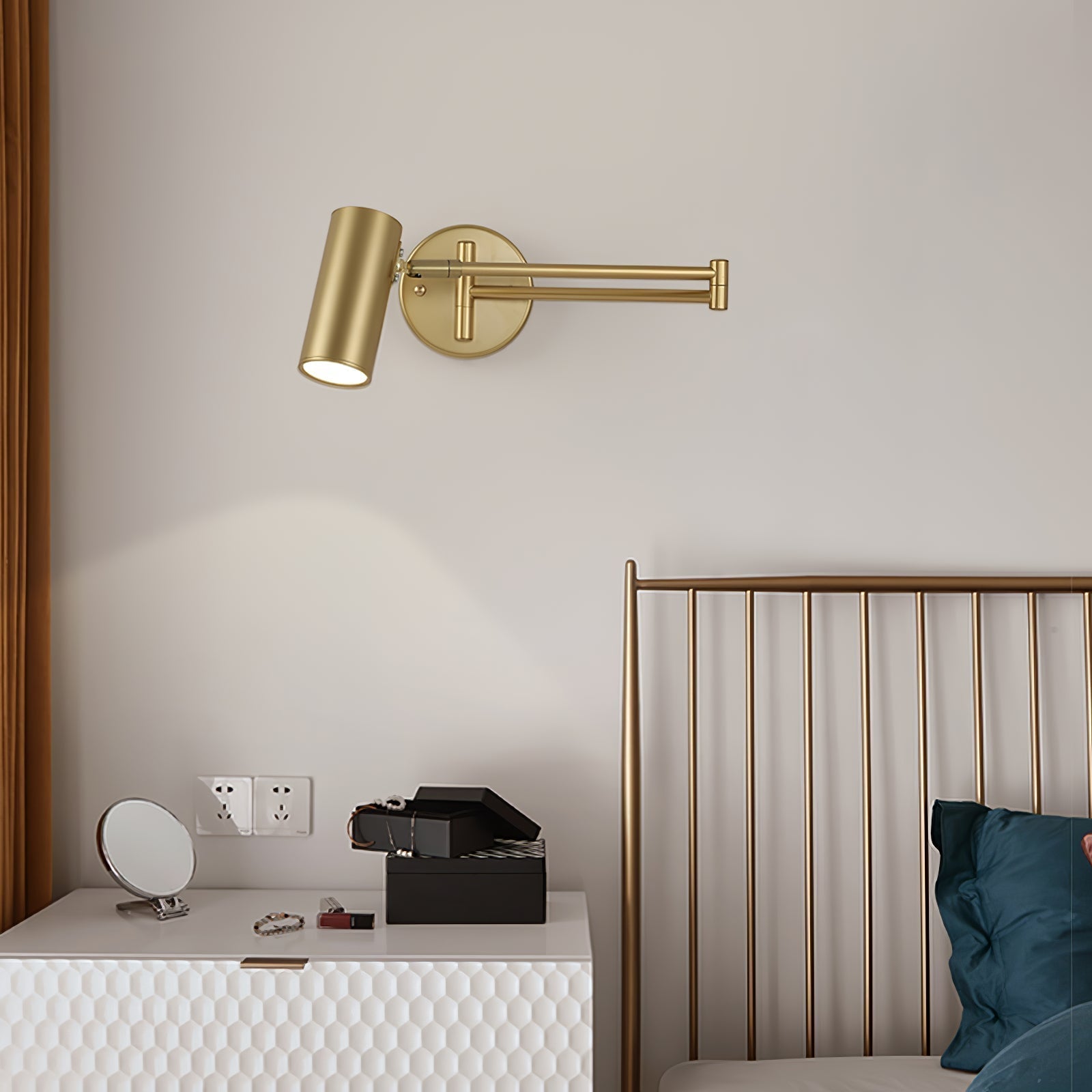 Swing Arm Wall Lamp Adjustable LED Wall Light | Rotating Modern Sconce | Metal & Acrylic | 3000K–6000K Indoor Lighting