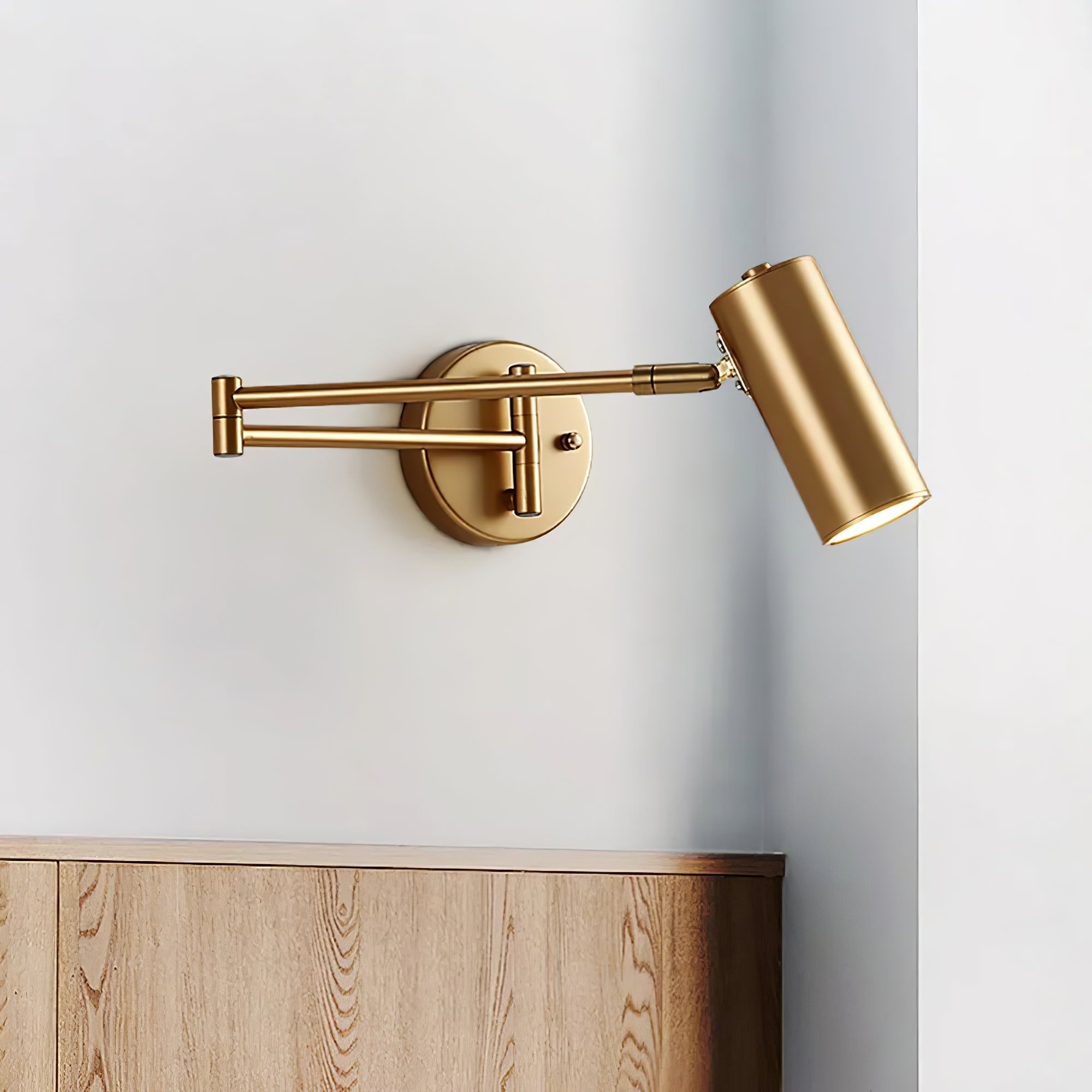 Swing Arm Wall Lamp Adjustable LED Wall Light | Rotating Modern Sconce | Metal & Acrylic | 3000K–6000K Indoor Lighting